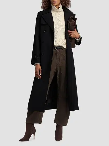 Nili Lotan Women's Marin Wool-Blend Trench Coat | Thumbnail 2 Nili Lotan Women's Marin Wool-Blend Trench Coat | Thumbnail 2