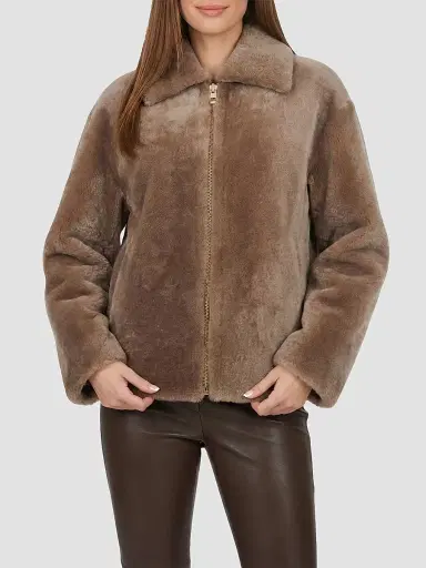 Gorski Women's Select Lamb Jacket - Taupe - Size Small | Thumbnail 6 Gorski Women's Select Lamb Jacket - Taupe - Size Small | Thumbnail 6