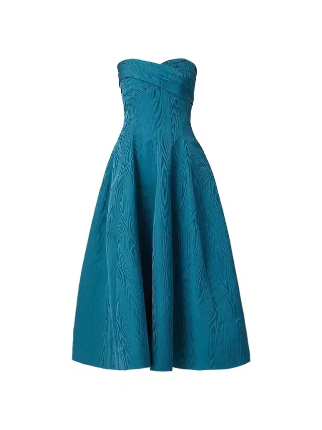 Shoshanna Women's Wastson Moire Strapless Cocktail Dress - Topaz