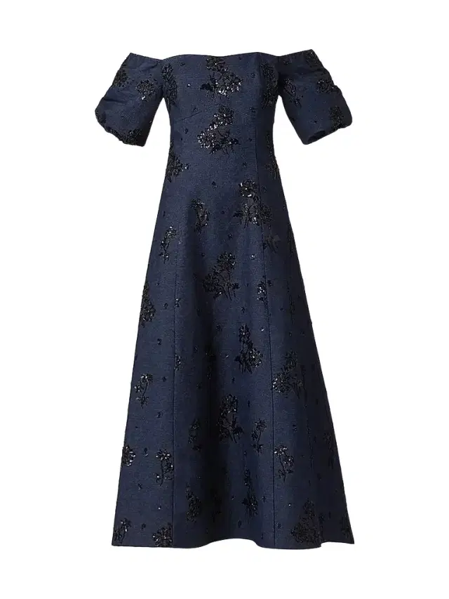 Shoshanna Women's Mona Sequined Denim Off-the-Shoulder Dress - Denim Jet