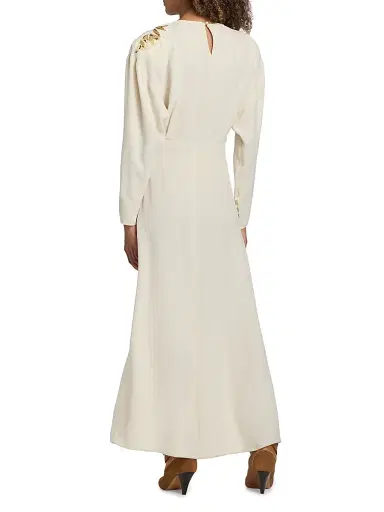 Isabel Marant Women's Samsha Floral-Embroidered Maxi Dress | Thumbnail 5 Isabel Marant Women's Samsha Floral-Embroidered Maxi Dress | Thumbnail 5