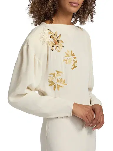 Isabel Marant Women's Samsha Floral-Embroidered Maxi Dress | Thumbnail 6 Isabel Marant Women's Samsha Floral-Embroidered Maxi Dress | Thumbnail 6