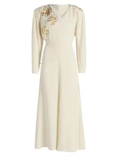 Isabel Marant Women's Samsha Floral-Embroidered Maxi Dress | Thumbnail 1 Isabel Marant Women's Samsha Floral-Embroidered Maxi Dress | Thumbnail 1