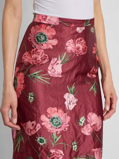 Erdem Women's Floral Satin Midi Skirt | Thumbnail 5 Erdem Women's Floral Satin Midi Skirt | Thumbnail 5