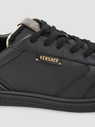 Versace Men's Leather Low-Top Sneakers - Black - Size 14 | Thumbnail 5 Versace Men's Leather Low-Top Sneakers - Black - Size 14 | Thumbnail 5