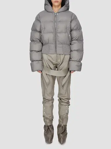 Rick Owens Women's Down Hooded Crop Puffer Jacket | Thumbnail 2 Rick Owens Women's Down Hooded Crop Puffer Jacket | Thumbnail 2