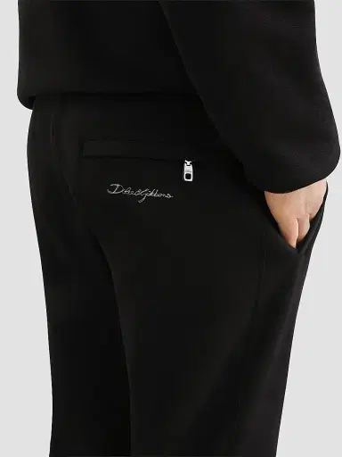 Dolce & Gabbana Men's Nero Logo Cotton Drawstring Pants - Nero | Thumbnail 5 Dolce & Gabbana Men's Nero Logo Cotton Drawstring Pants - Nero | Thumbnail 5