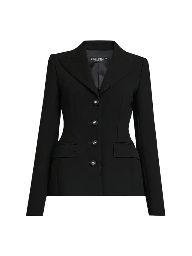Dolce & Gabbana Women's Virgin Wool Tailored Single-Breasted Jacket - Nero