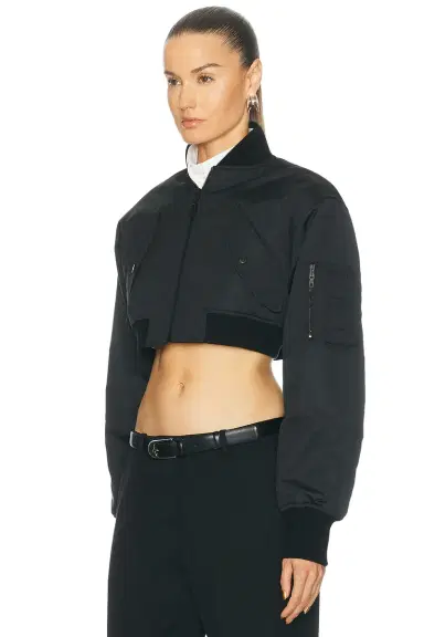 Balenciaga Cropped Bomber Jacket | Thumbnail 2 Balenciaga Cropped Bomber Jacket | Thumbnail 2