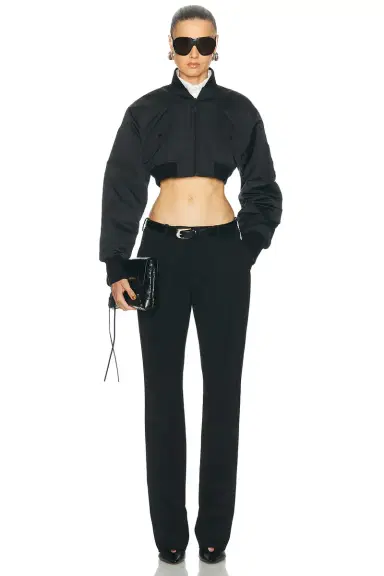 Balenciaga Cropped Bomber Jacket | Thumbnail 4 Balenciaga Cropped Bomber Jacket | Thumbnail 4