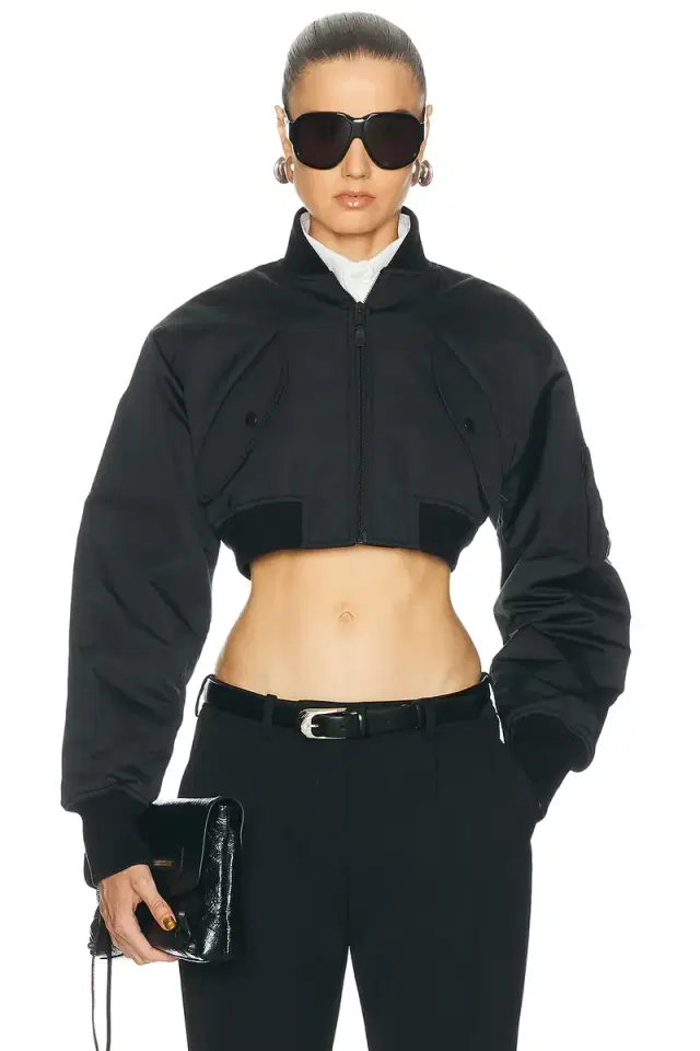 Balenciaga Cropped Bomber Jacket