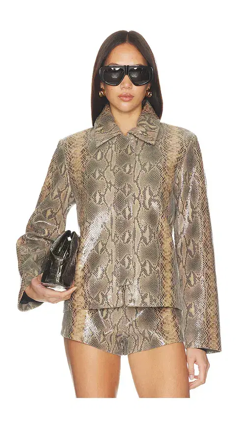 Mimchik Blouson Leather Jacket