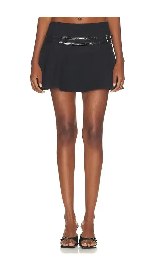 Mimchik Sophie Double Belt Mini Skirt