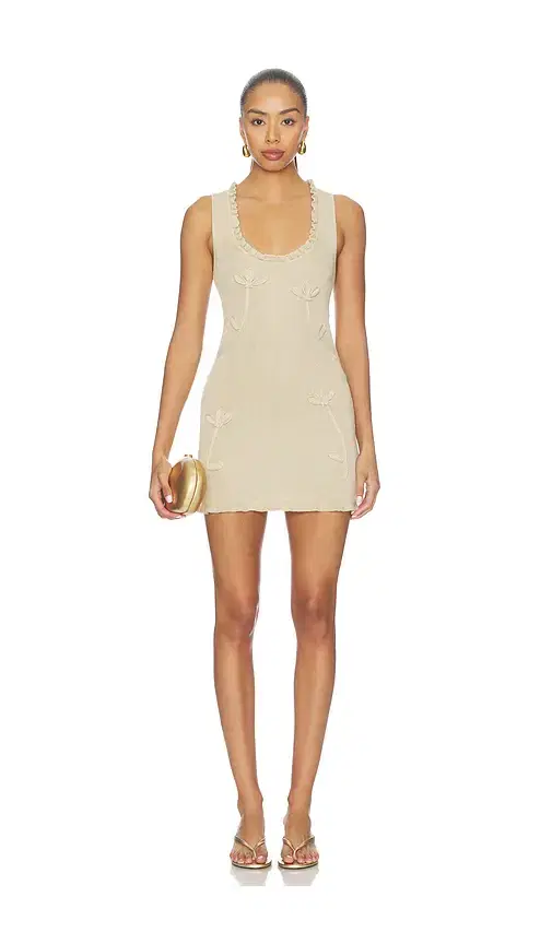 MAJORELLE x Blake Evin Zabrina Flower Embroidered Mini Dress