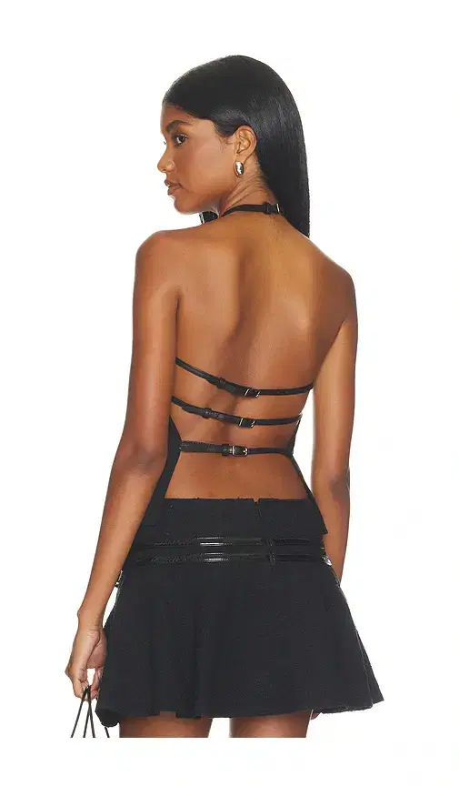 Mimchik Triple Belt Halter Top