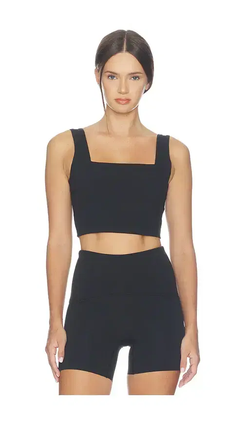 SPANX Get Moving Cropped Square Neck Shelf Tank Top