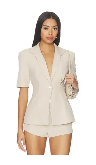 ALL THE WAYS x Blake Evin Landry Short Sleeve Blazer | Thumbnail 1