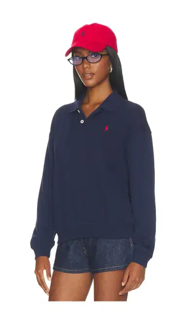 Polo Ralph Lauren Fleece Polo Long Sleeve Sweater | Thumbnail 2