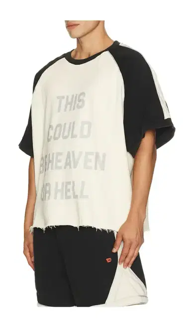 Diet Starts Monday Heaven or Hell Raglan Tee | Thumbnail 2