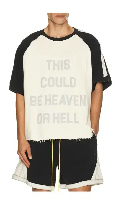 Diet Starts Monday Heaven or Hell Raglan Tee | Thumbnail 1
