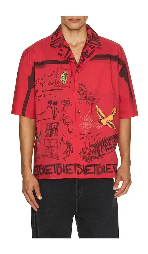 Diet Starts Monday Doodle Button Up Shirt