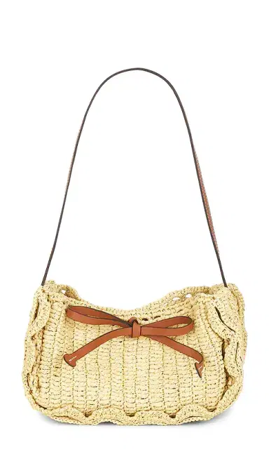 Ulla Johnson Marina Raffia Scallop Pouchette Bag | Thumbnail 1