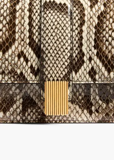 Khaite Blake Top Handle Bag In Natural Python | Thumbnail 4
