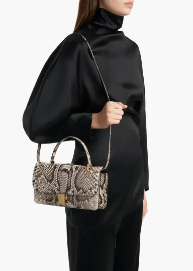 Khaite Blake Top Handle Bag In Natural Python | Thumbnail 5