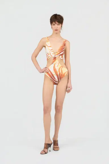 Roberto Cavalli Golden Palm One-Piece Swimsuit | Thumbnail 2