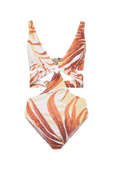 Roberto Cavalli Golden Palm One-Piece Swimsuit | Thumbnail 1