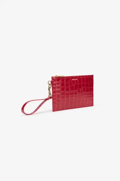 Roberto Cavalli Antique Rose Crocodile-Effect Clutch | Thumbnail 5