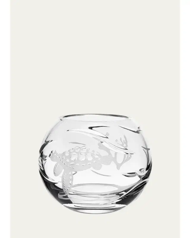 William Yeoward Crystal Rose Turtle Bowl