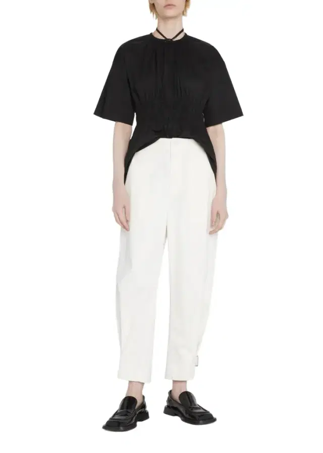 Proenza Schouler White Label Twill Cropped Tapered Pants