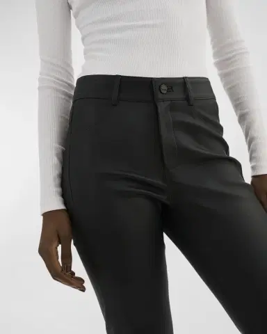 LAMARQUE Faris Leather Cropped Bootcut Pants | Thumbnail 5