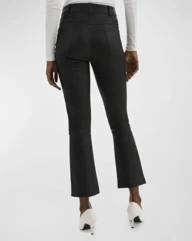 LAMARQUE Faris Leather Cropped Bootcut Pants | Thumbnail 6