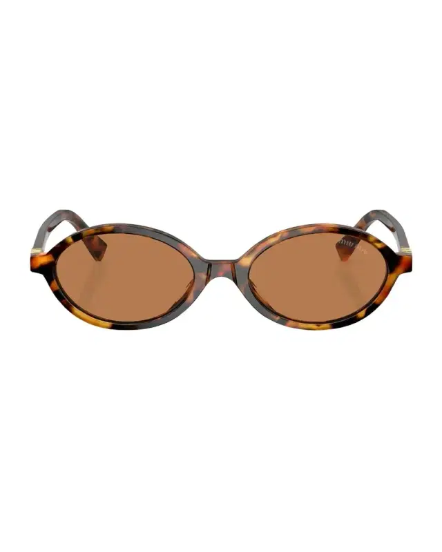 Miu Miu Acetate Oval Sunglasses