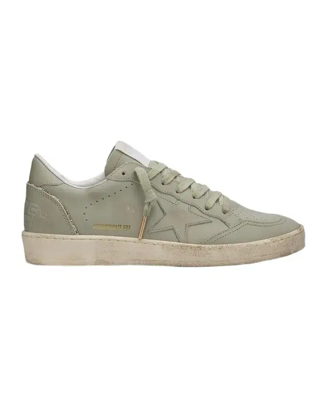 Golden Goose Ball Star Leather Glitter Low-Top Sneakers