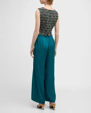 Misook Cropped Fringe-Trim Tweed Knit Tank | Thumbnail 6