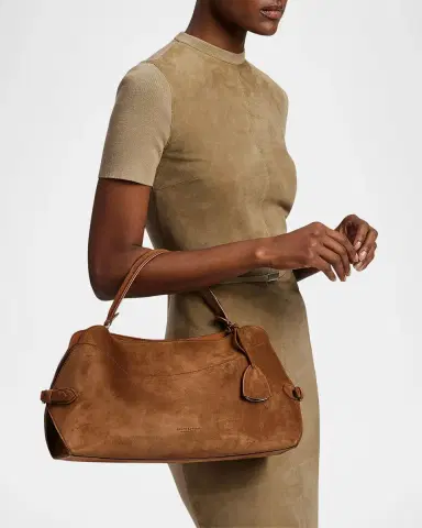 Ralph Lauren Collection The Ralph Calf-Suede Shoulder Bag | Thumbnail 5