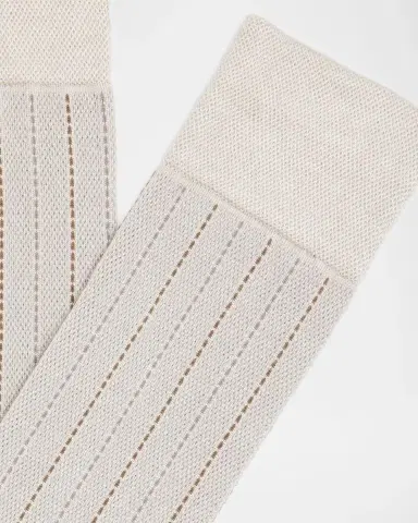 Marcoliani Men's Elegance Pique Crew Socks | Thumbnail 2