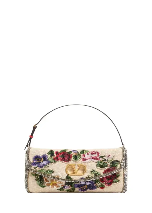 Valentino Garavani Vain Floral Beaded Shoulder Bag
