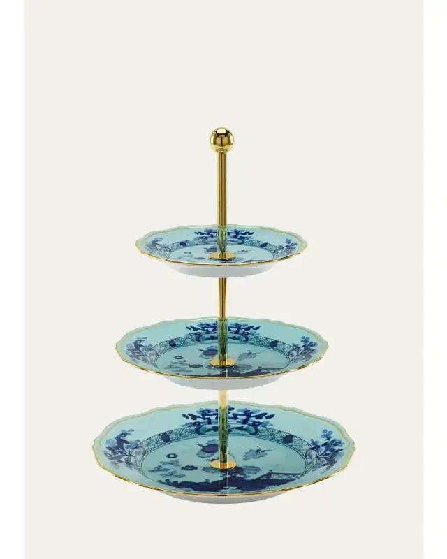 GINORI 1735 Oriente Italiano Iris 3-Tier Stand
