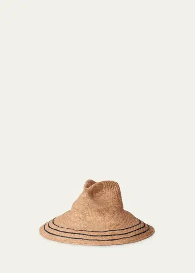 JANESSA LEONE Waverly Raffia Large Brim Hat | Thumbnail 2 JANESSA LEONE Waverly Raffia Large Brim Hat | Thumbnail 2