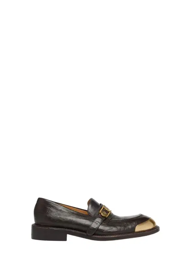 Versace Men's Medusa Buckle Calf Leather Loafers
