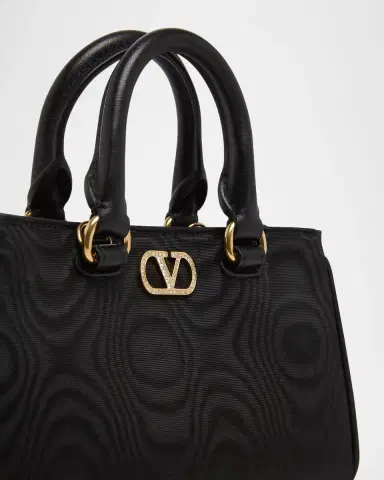 Valentino Garavani Rhinestone VLogo Moire Top-Handle Bag | Thumbnail 6 Valentino Garavani Rhinestone VLogo Moire Top-Handle Bag | Thumbnail 6