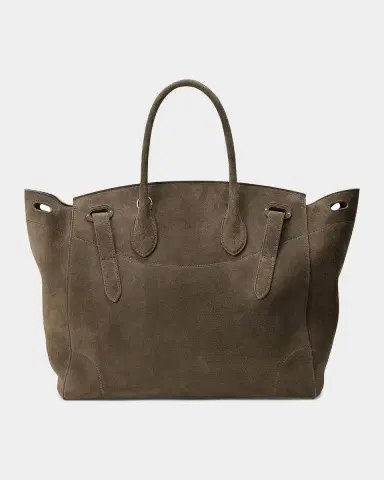 Ralph Lauren Collection Extra-Soft Ricky 33 Suede Top Handle Bag | Thumbnail 3
