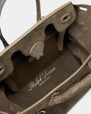 Ralph Lauren Collection Extra-Soft Ricky 33 Suede Top Handle Bag | Thumbnail 4