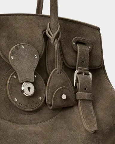 Ralph Lauren Collection Extra-Soft Ricky 33 Suede Top Handle Bag | Thumbnail 6