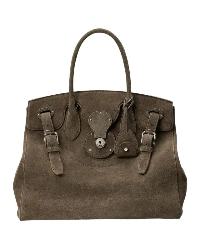 Ralph Lauren Collection Extra-Soft Ricky 33 Suede Top Handle Bag