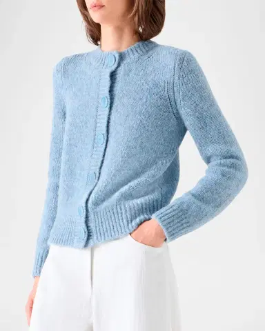 Akris punto Fluffy Alpaca-Blend Cardigan | Thumbnail 6